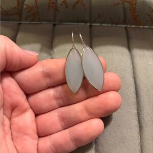 Elegant Silver and White Earrings